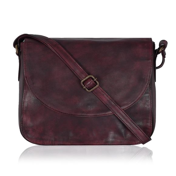 Handcrafted Genuine Leather Vintage Shoulder Crossbody Bag With Ykk Ziers, :'D - Picture 1 of 7